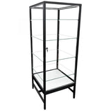 Luxury Retail Locking Glass Tower w/ LED Lights
