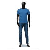Plastic Male Mannequin Black M2GB-TAB wearing apparel
