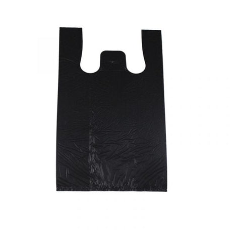 Medium black plastic shopping bag