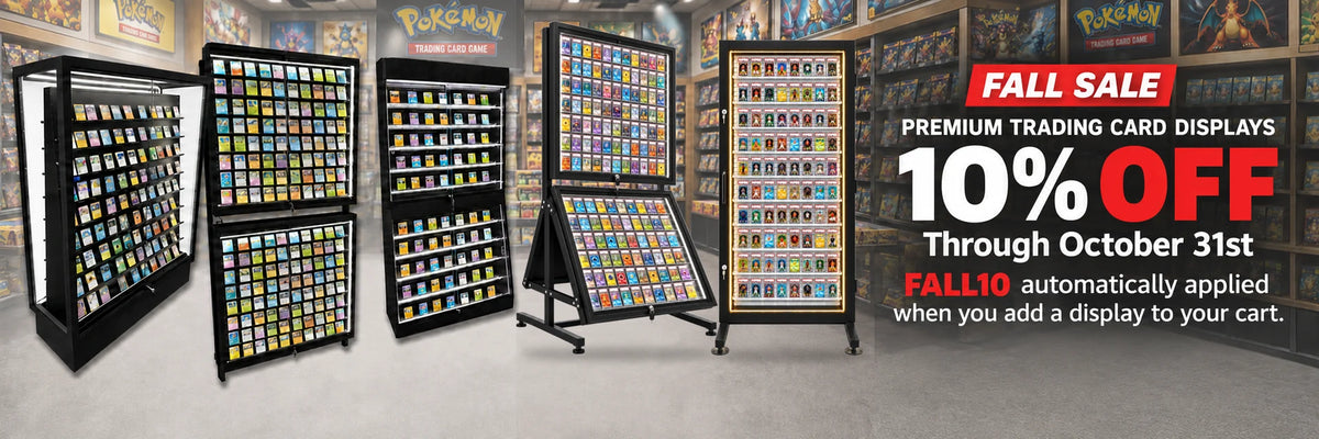 Fall sale: 10% off premium trading card displays through October 31st. FALL10 automatically applied in your cart.