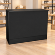 Black 48" Retail Wrap Counter front view in a retail store