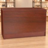 Walnut 70" Retail Wrap Counter front view in a retail store
