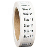 Size 11 labels