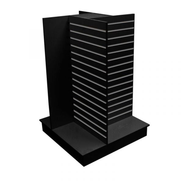 Slatwall 4-Way Display With Aluminum Inserts