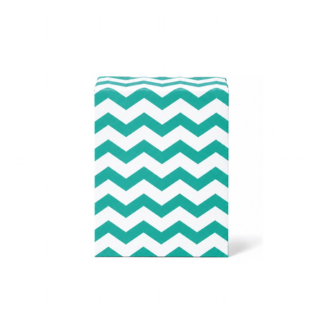 Teal Chevron Jewelry Bag — 5x7 — Kraft footprint