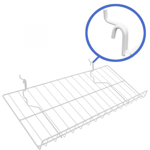 White 12" x 23" candy wire shelf