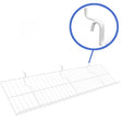 White 10" x 46" candy wire shelf
