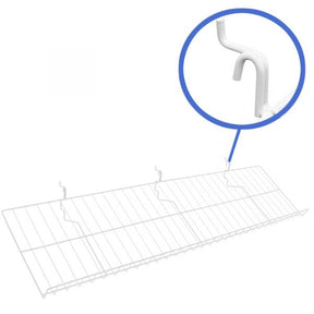 White 10" x 46" candy wire shelf