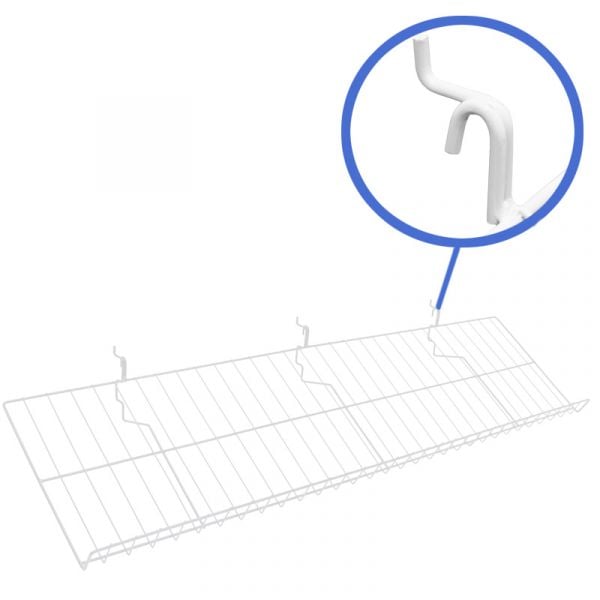 White 12" x 46" candy wire shelf