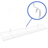 White 8" x 46" candy wire shelf