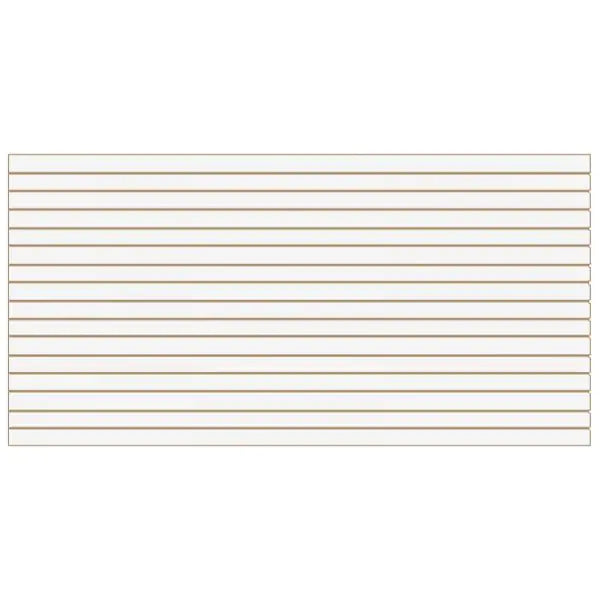 Slatwall Panel — White — Full-sheet view