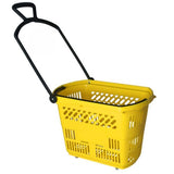 Shopping Basket on Wheels with Pull Handle