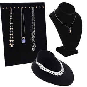 Black Velvet Necklace Displays