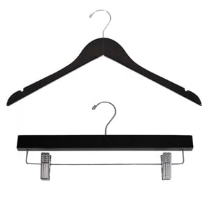 Black Wood Clothing Hangers