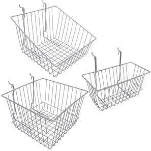 Chrome Gridwall Baskets
