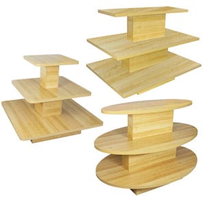 3-Tiered Display Tables Maple