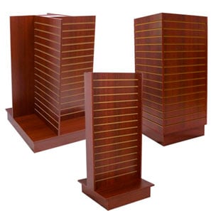 Slatwall Island Merchandisers- Walnut