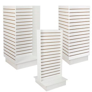 Slatwall Island Merchandisers- White