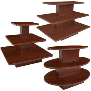 3-Tiered Display Tables- Walnut