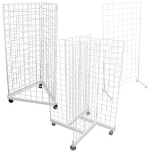 White Grid Merchandisers