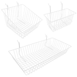 White Gridwall Baskets