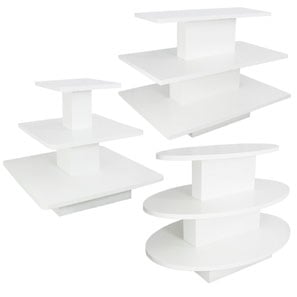 3-Tiered Display Tables- White