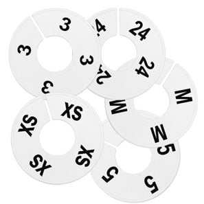 White Round Size Dividers