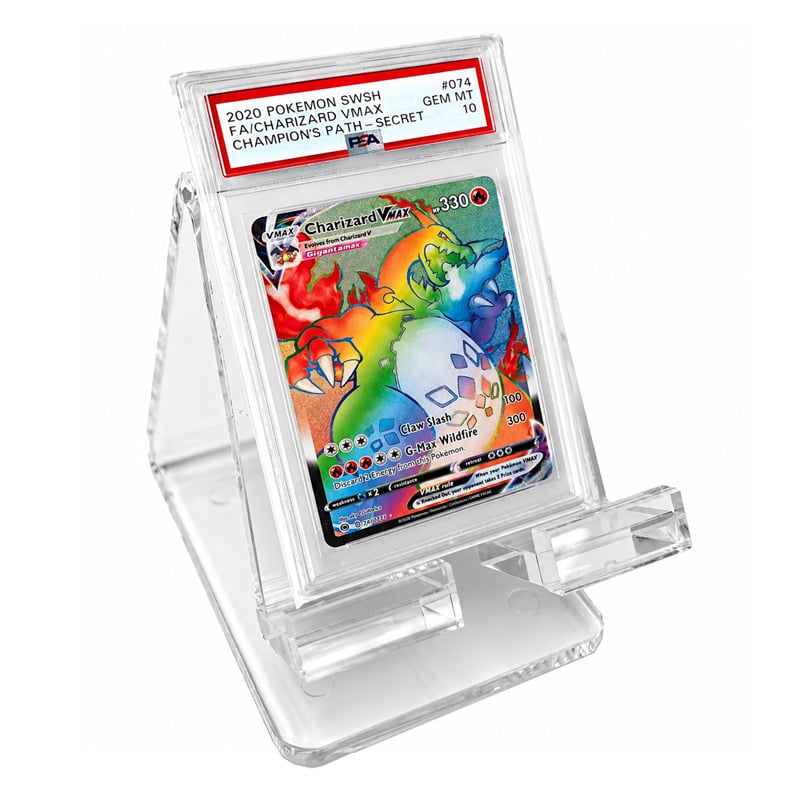 acrylic pokemon card display Leadiy Single Case, Transparent Card Display Clear Card Stands, 35PT TCG Triple Cards Frames : Sports & Outdoors grade 100% virgin imported super thick acrylic Premium Acrylic Case for Pokemon