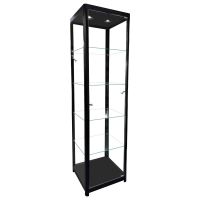 Fullvision Lighted Retail Glass Tower Display