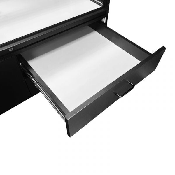 Luxury 4ft Showcase w/ Storage - Black