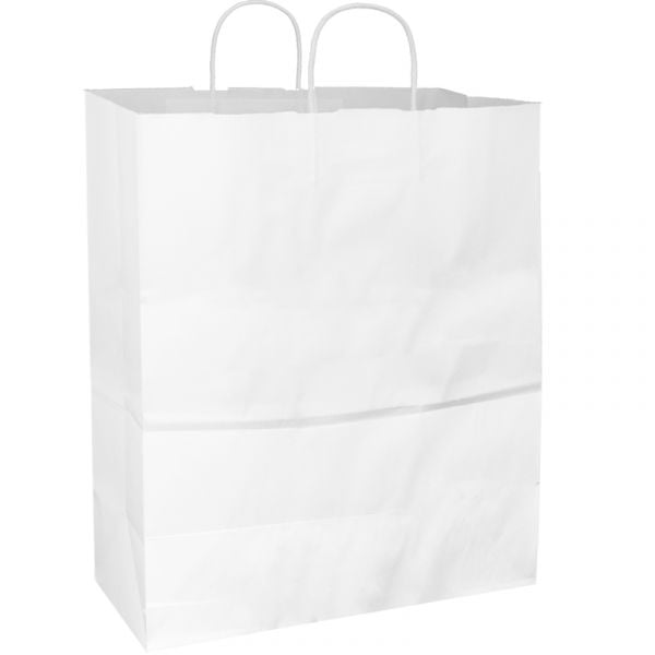 Buy Paper Shopping Bags White 16x6x19 Online