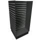 Slatwall 2ft H Unit W/ Aluminum Inserts- Black
