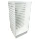 Slatwall 2ft H Unit W/ Aluminum Inserts - White
