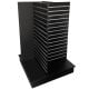 Slatwall 4-Way Display W/ Aluminum Inserts - Black