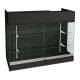 4ft Retail Ledgetop Counter w/ Glass Front - Black