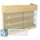4ft Ledgetop Counter w/ Glass Front - Maple