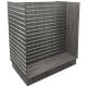 Slatwall 4ft H Unit W/ Aluminum Inserts - Rustic Gray