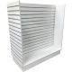 Slatwall 4ft H Unit W/Alum Inserts - White