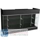 6ft Ledgetop Counter W/ Glass Front- Black
