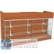 6ft Ledgetop Counter W/ Glass Front- Cherry