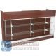 6ft Ledgetop Counter with Glass Font- Walnut