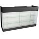 6ft Ledgetop Counter W/ Glass Front- Black