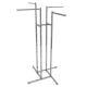 4-Way Square Tube Straight Arm Clothing Rack - Closeout 