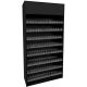 Full Wallcase Display Cabinet w/ Acrylic Push-Back Cigarette Dispenser - Black