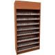 Full Wallcase Display Cabinet w/ Acrylic Push-Back Cigarette Dispenser - Cherry