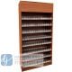 Full Wallcase Display Cabinet w/ Acrylic Push-Back Cigarette Dispenser - Cherry