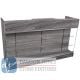 6ft Glass Front Ledgetop Counter - Rustic Gray 