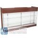 6ft Ledgetop Counter with Glass Font- Walnut