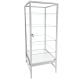  Luxury Retail Locking Glass Tower w/ LED Lights - White