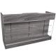 6ft Retail Ledgetop Counter w/ Glass Front - Rustic Gray 